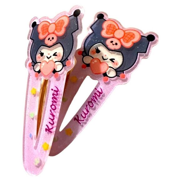 New Sanrio Kuromi Hair Accessories – 2 pcs Hair Clips - Picture 12 of 16